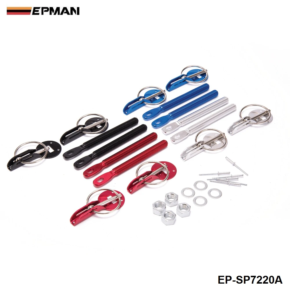 Alloy Black Bonnet Hood Pin Lock Kit Down Hood Locks Pins fit ALL Racing  Speed default color black - AliExpress