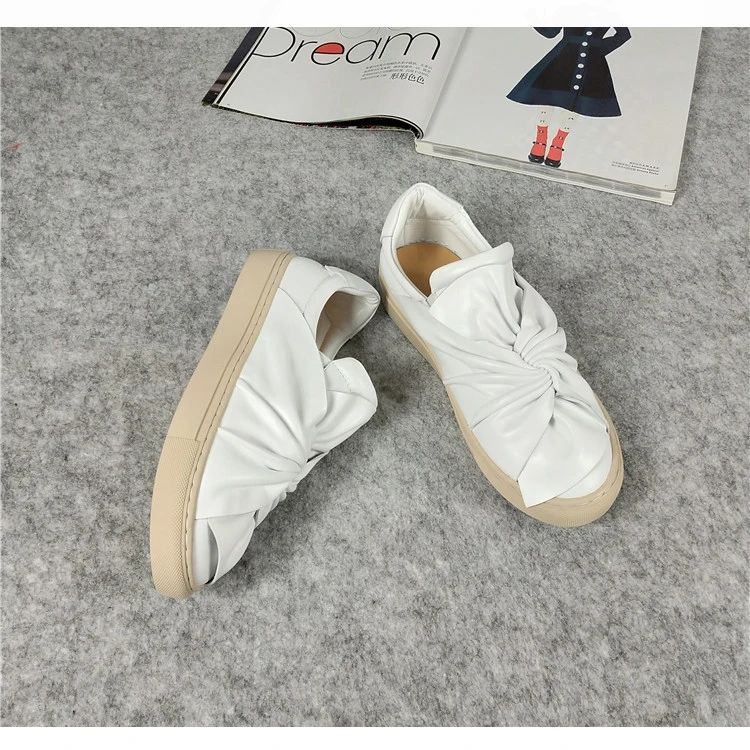 Feminino As Zapatos noeud forme Femme Chaussures Tipe Pic as Papillon Plate Tenis Pic Pour Appartements En Décontractées Mujer Conception De Cuir 354jqLRA