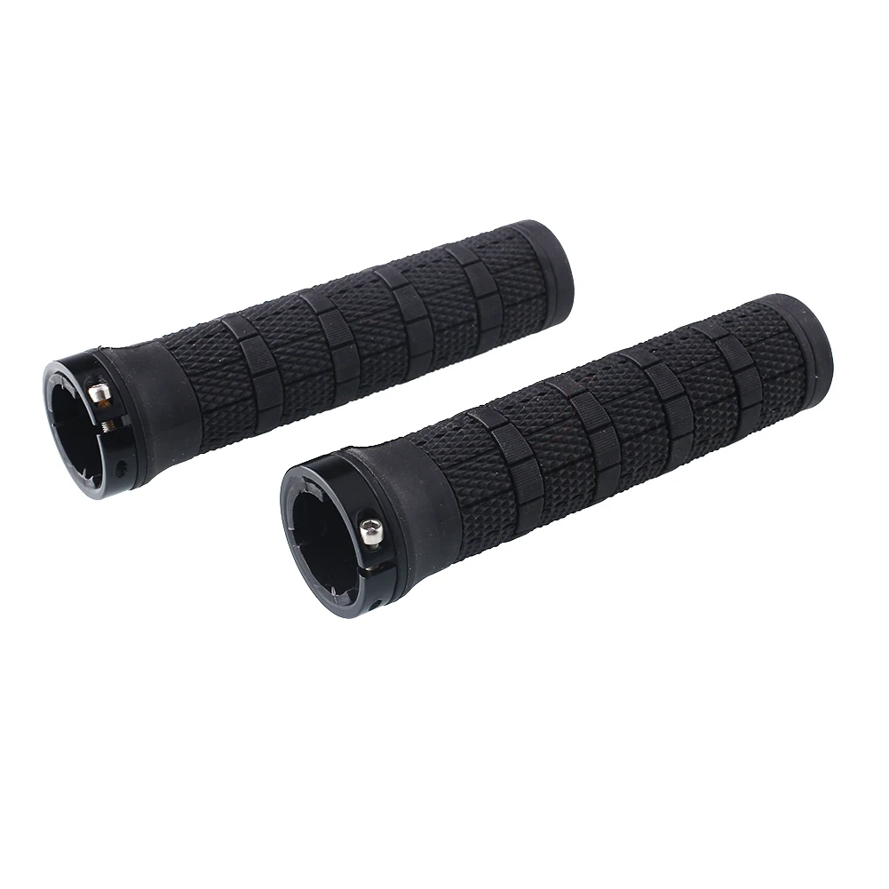 

2X 1 Pair Rubber Handlebar Lock-on Grips Road Bicycle MTB Locking Sports