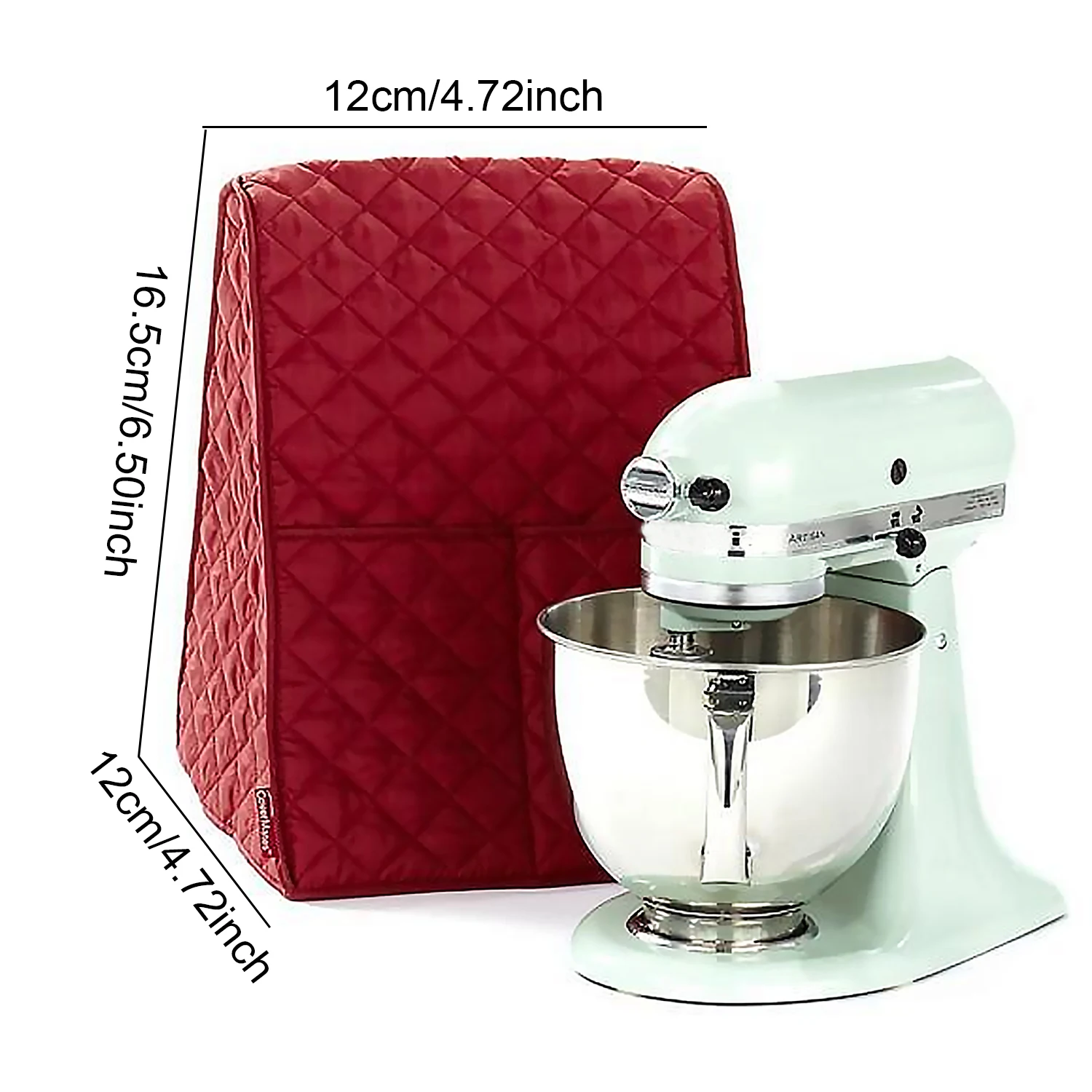 Dustproof Protective Cover with 2 Front Pockets for Kitchenaid Stand Mixer Home Apartment Restaurant Office