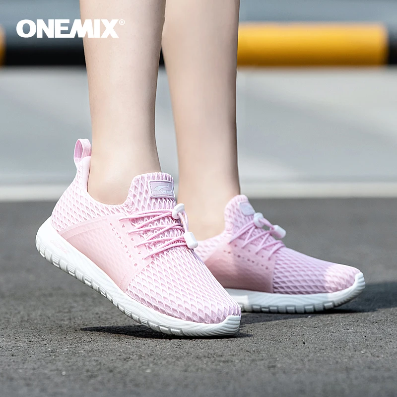 Onemix/женская спортивная обувь летние женские обувь для бега легкая Прогулочные дышащие беговые кроссовки без шнуровки тренажерный зал на