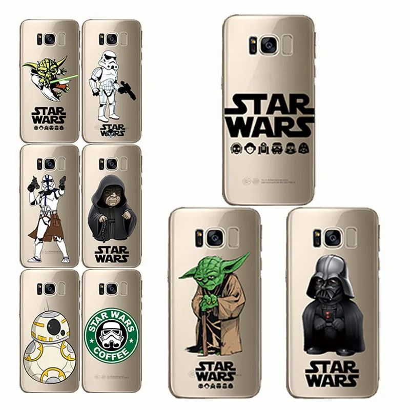 

Star Wars R2D2 BB8 Stormtrooper Coffee Darth Vader Phone Soft Capinha Cover for samsung S6 S7 s8 S9 edge plus Note5 Note8