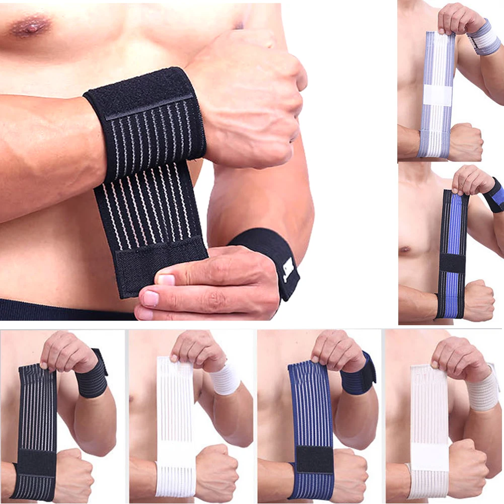 N 2 Pcs Weight Lifting Sports Wristband Gym 1Pair Fitness Wrist Wraps Bandage Training Brace Safety Hands Bands shop-Ho