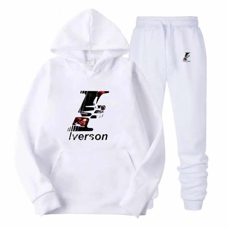 2019 новый бренд спортивный костюм модная LVERSON Для мужчин спортивная одежда Комплекты из двух предметов все хлопок флис плотное худи + штаны