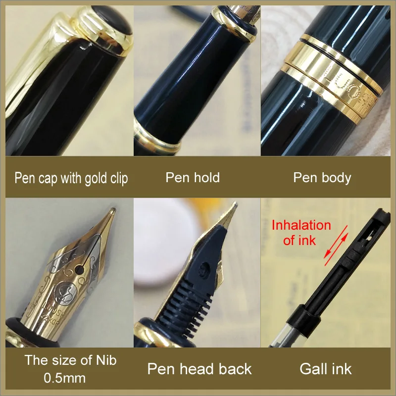 Yushun Высококачественная перьевая ручка Iraurita чернильная ручка Золотой зажим роскошные ручки канцелярские принадлежности для офиса и школы