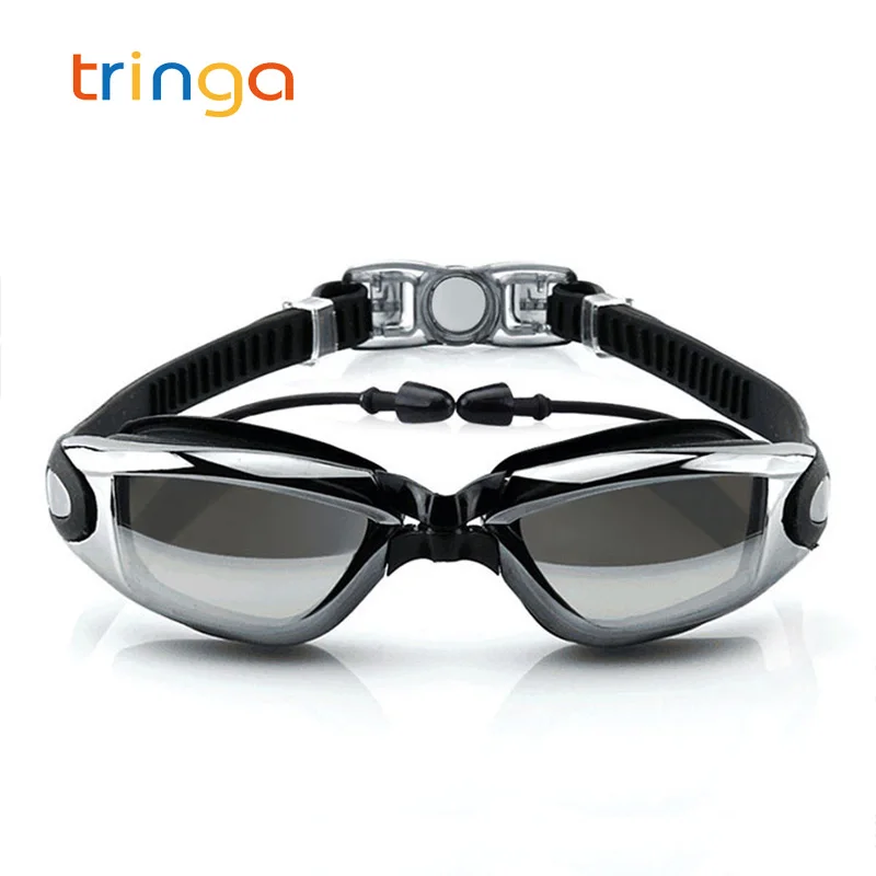 Профессиональные силиконовые плавательные очки для близоруких анти-противотуманные УФ-очки для плавания с наушниками для мужчин женщин диоптрий спортивные очки