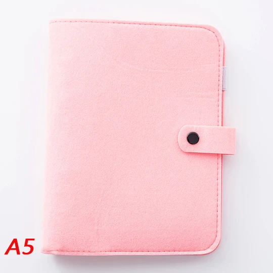 A5 pink Точечная пуля журнал A5 A6 простой оснастки войлок в переплете блокнот 80 листов Weeky Todo ежемесячный планировщик C20 D30 - Цвет: A5 pink