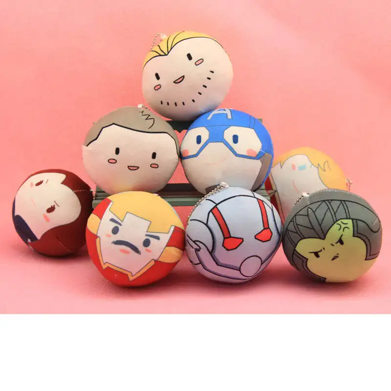 

Anime Marvel Avengers Plush Toys Batman iron Man Cartoon Stuffed pludh Doll Pendant Creative Gift for Children