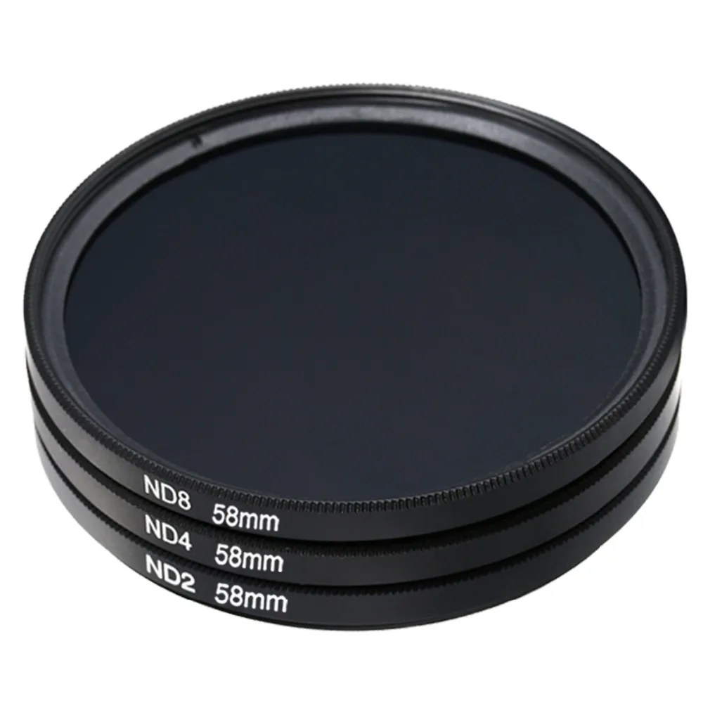 Lens Filter ND2 ND4 ND8 Neutral Density ND Filters 49 52 55 58 62 67 72 77 82mm 3