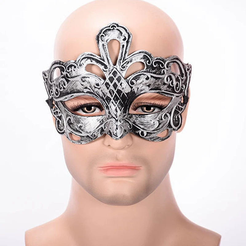 

Vintage Men Women Masquerade Costume Venetian Masquerade Mask Crown King Villain Eye Mask For Wedding Bithday Party Decoration
