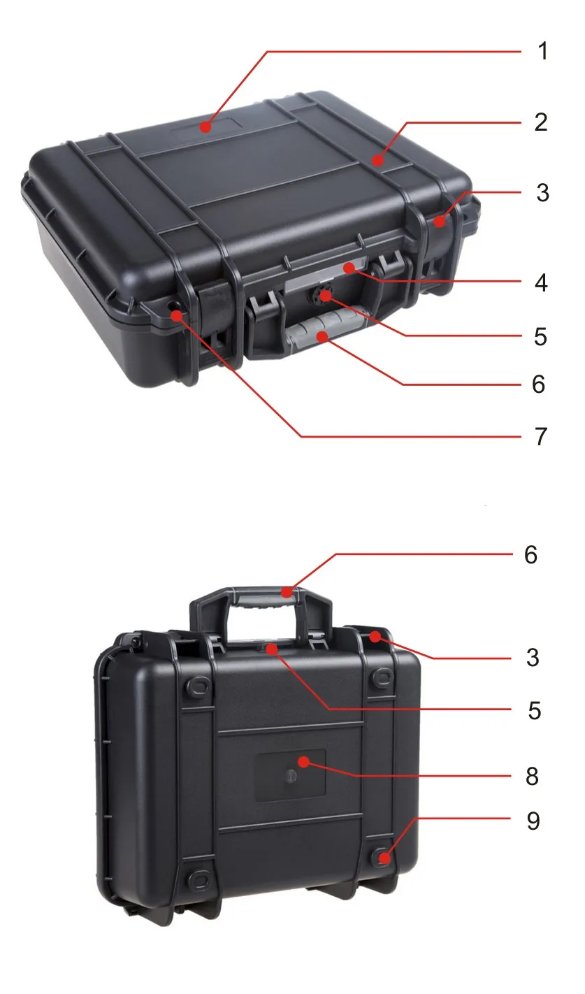 IP67 водонепроницаемый пластиковый чемодан для точного инструмента упаковки