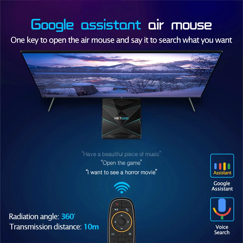 Bqeel HK1MINI + Android 9 0 Smart tv BOX RK3318 Четырехъядерный 4G 128G 4 K ТВ приемник с WiFi BT4.0 Google плеер