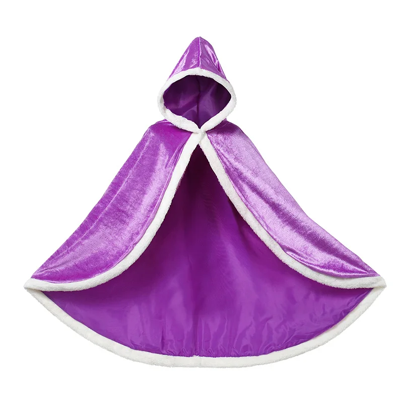 Yofeel девушки платье принцессы Софии ребенка с блестящими цветами бальное платье Детская одежда для вечеринки, посвященной хеллоуину мультяшный костюм для Косплей Платья - Цвет: Purple Cloak Only