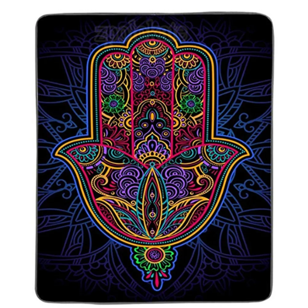 Colorful Hamsa Pixel Blanket|Blankets| - AliExpress