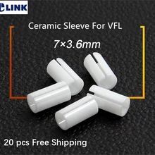 20 шт. керамический наконечник для оптоволоконный визуальный локатор дефектов тестирование аксессуар красный свет ручка 7x3,6 мм оптический волокно ftth тестер