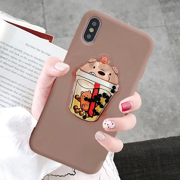 BrowBear Brown Милый чехол для huawei Honor 5A LYO-L21 6A 6C 7A 7C 6X7X7 S 8 Lite 8S 8C 8X милый мягкий чехол из ТПУ с медведем - Цвет: BrowBear Brown