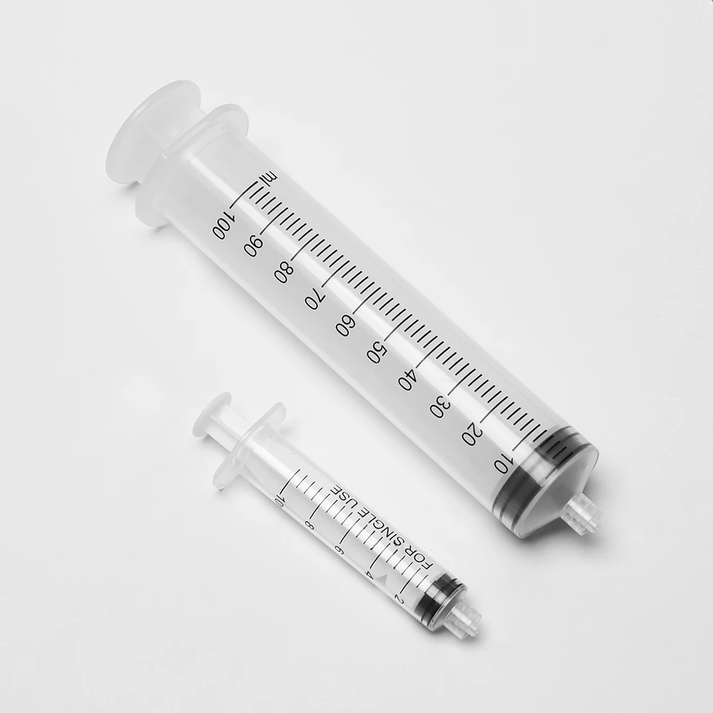 

1Pc Useful 5~100ml Hand Push Glue Dispensing Industrial Syringe Plastic Transparent Screw Type Transparent + Black Glue Syringe