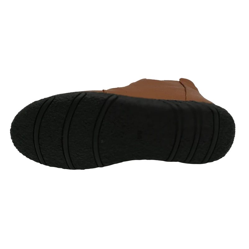 Chaud De Bottes Chaussons Plat Noir Timetang En Femmes Vintage Véritable Style Cheville Cuir rouge Chaussures Peluche Hiver marron 66Pq8SY