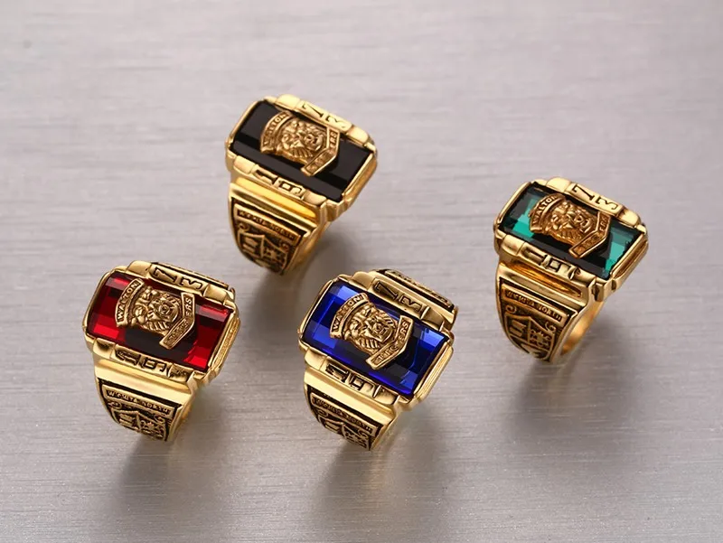 Винтажное Золотое кольцо с красным кристаллом, ювелирные изделия, 1973, волтон, тигры, вечерние, нержавеющая сталь, 4 цвета