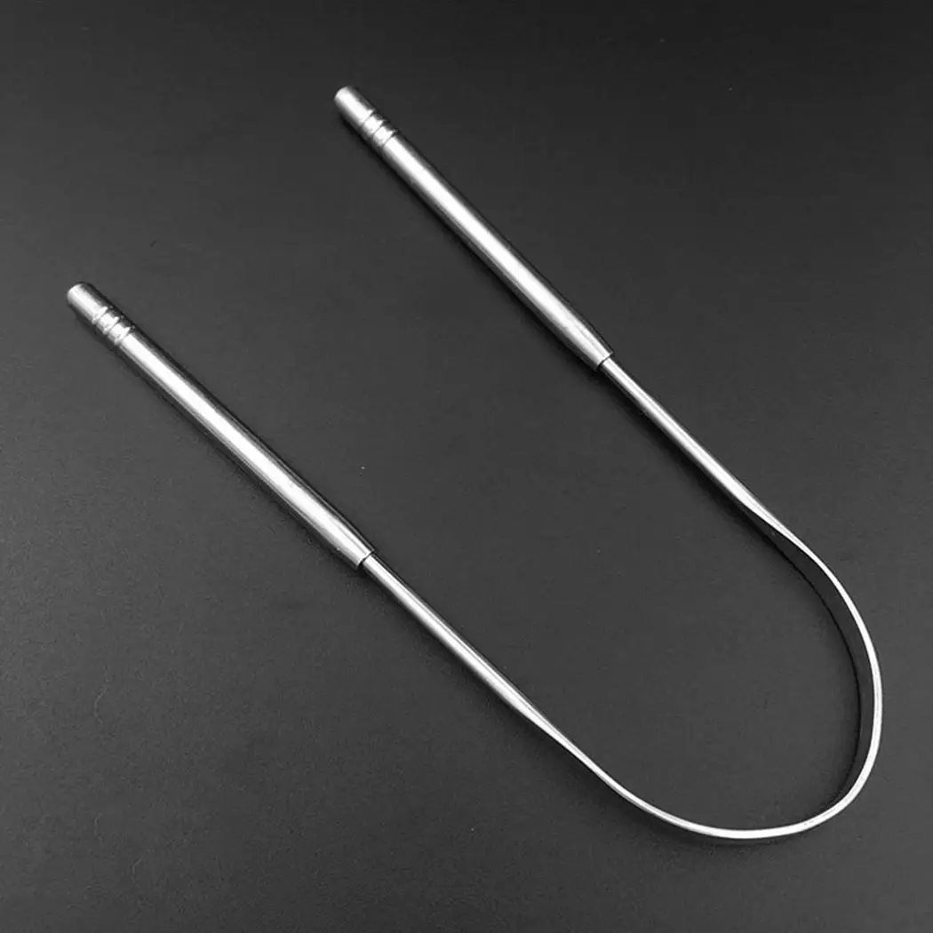 Stainless Steel Tongue Scraper Remove Bad Breath Brush Silver Rose Gold Oral Cleaning Tool | Красота и здоровье
