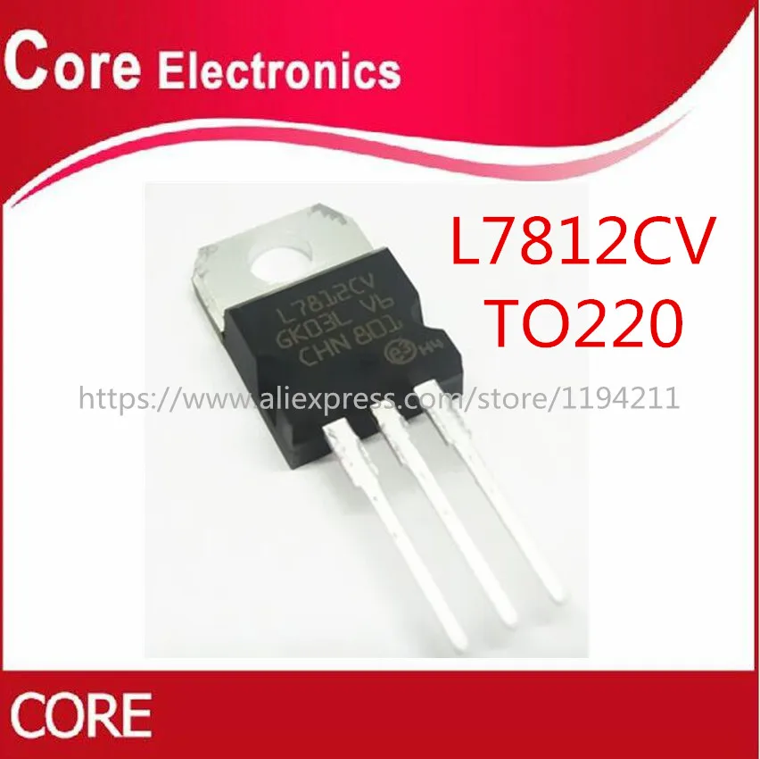 

50PCS L7812CV TO-220 L7812 LM7812 7812 Positive-Voltage Regulators