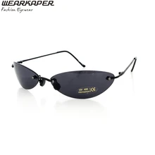 WEARKAPER Randlose Klassiker Oval brillen Matrix Morpheus Sonnenbrille Matrix Sonnenbrillen Movie sonnenbrille randlose sonnenbrille männer