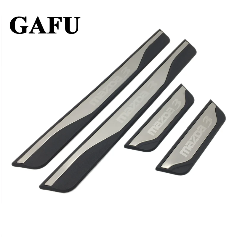 For Mazda 3 Axela 2014 2015 2016 2017 2018 Accessories Door Sill Scuff Plate Guards Door Sills Protector car-styling 4pcs For Mazda 3 Axela 2014 2015 2016 2017 2018 Accessories Door Sill Scuff Plate Guards Door Sills Protector car-styling 4pcs