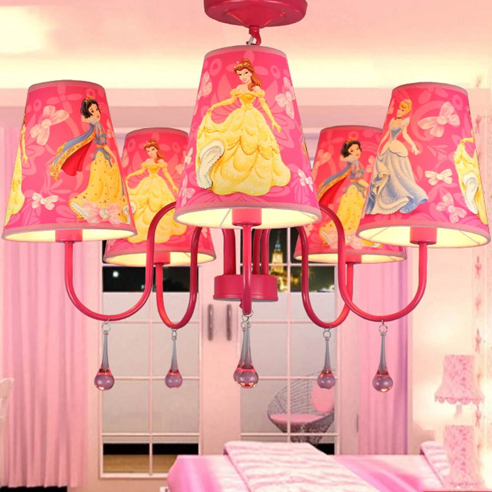 

Cartoon Led Chandelier Ceiling 110V-220V Modern Crystal Chandelier with Shade Modern Lighting Fixture Kids Room Ceiling Lamp