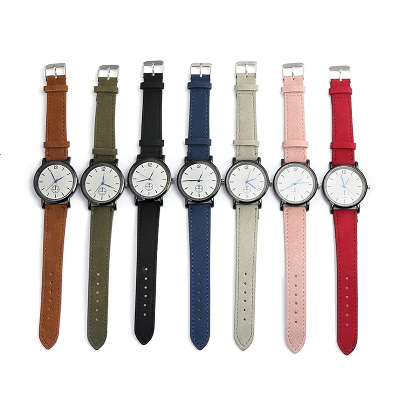Fashion women watches bracelet watch ladies Leather Strap alloy Analog Quartz Round Wrist Watch clock Relogio Masculino Y19 (2)