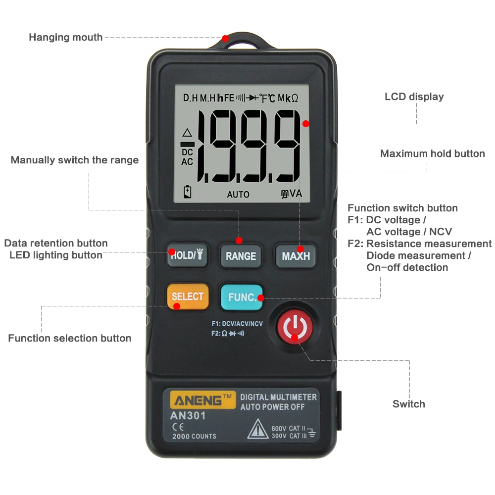 AN301 Ditigal Multimeter 2
