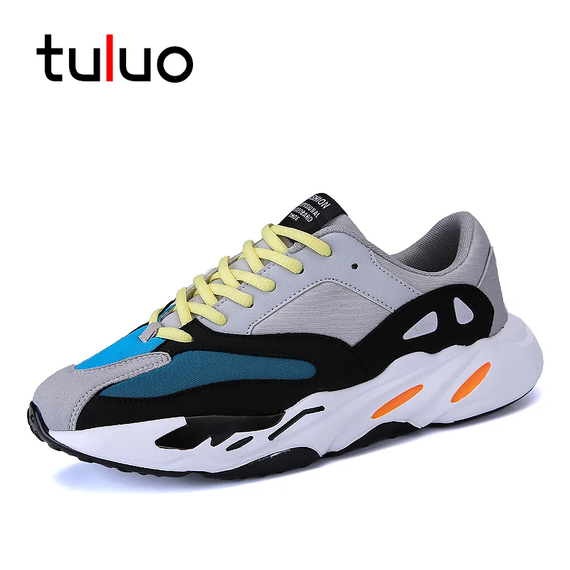 

TULUO Hot Sale Men Running Shoes Wear-resistant Male Sneakers Outdoor Fashion Stitching Sports Trend Chaussure Sport Homme