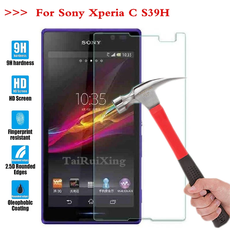 9H 2.5D 0 26 мм Премиум Закаленное стекло протектор для Sony Xperia C S39H C2305 C2304 Защитная