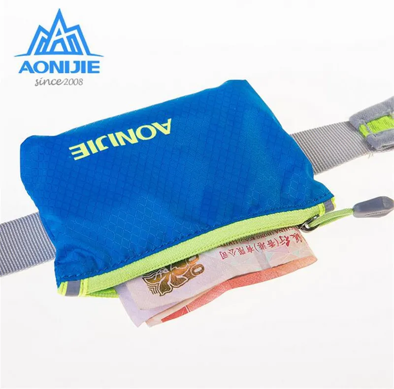 AONIJIE Movement Pockets Men Women Outdoor Sports Money Belt Sport Bag Waterproof Nylon Fanny Pack Marathon Running Bags 5Styles