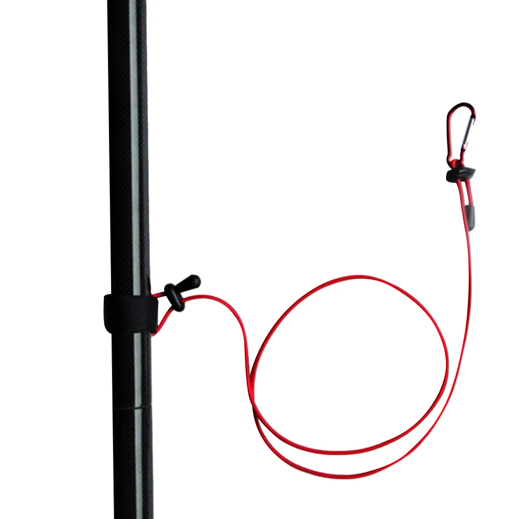 4 Pieces Universal Adjustable Kayak Canoe Paddle Leash Safety Fishing Rod Leash Rowing Boats Coiled Lanyard Cord Tie Rope
