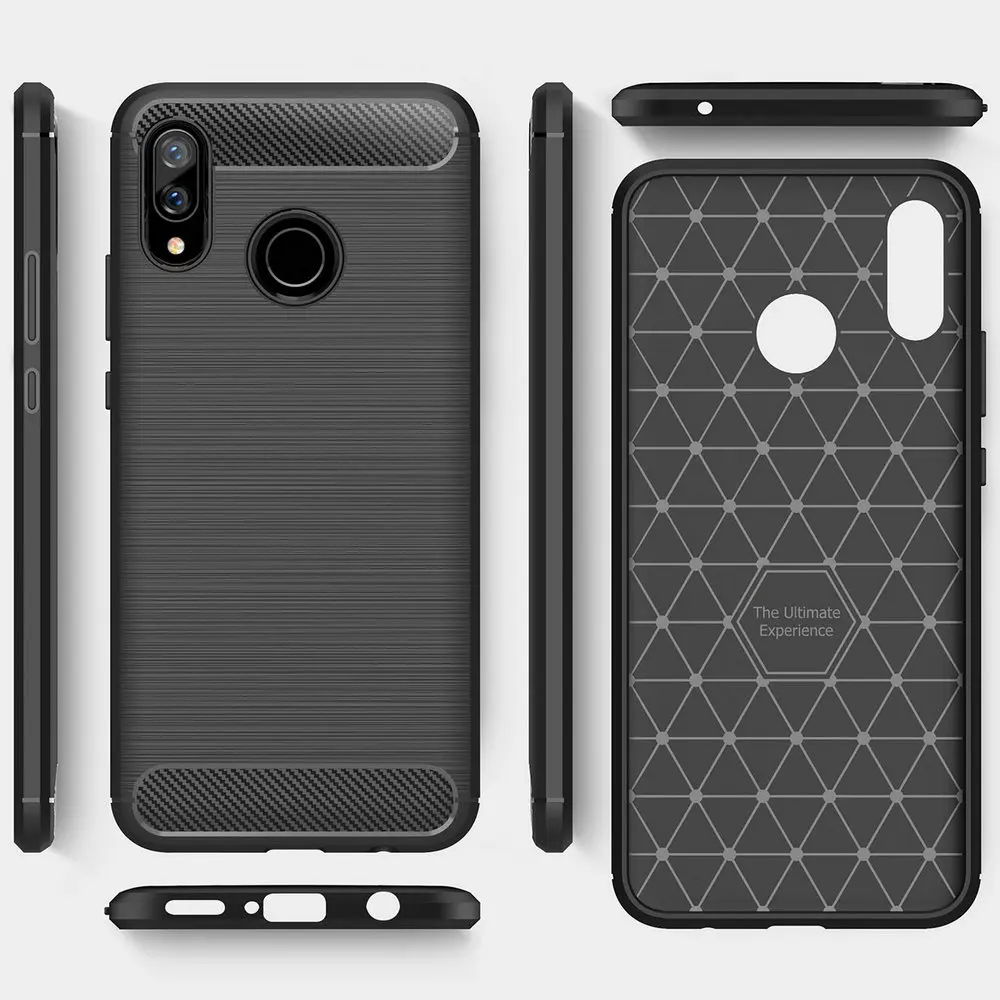 50 шт./лот для huawei nova 4 углерода волокно силиконовый чехол-накладка из мягкого ТПУ honor note 10 8X max коврики 20 lite pro наслаждаться 9 плюс