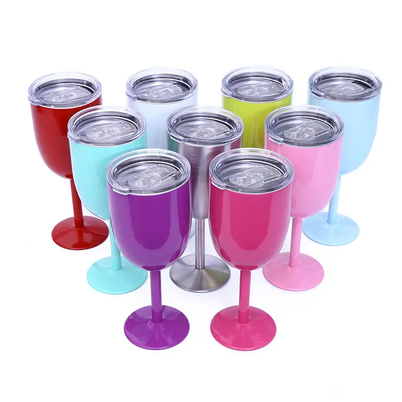 2018 new 10oz Wine Glass Stainless Steel Double Wall Insulated Metal