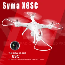 Syma X8SC с 2-мегапиксельной HD камерой 2,4 г 4CH 6 оси удержания высоты Безголовый режим RC Квадрокоптер Дрон RTF