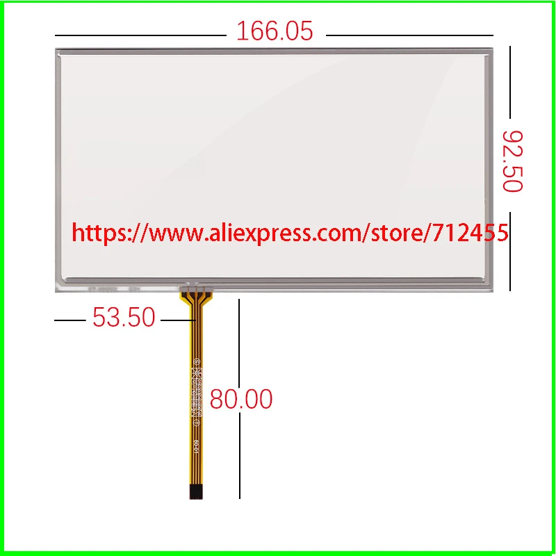 

166*92 new 7 inch 6.95 inch 4 wire resistance touch-screen LCD panel 166MM*92MM Touch For TM070RDH01 C070VW03 V0