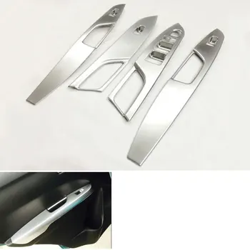

4 Pcs/Set ABS Chrome Car Interior Decoration Handle Armrest Window Switch Control Panel Cover Trim Fit For Suzuki Vitara 2016