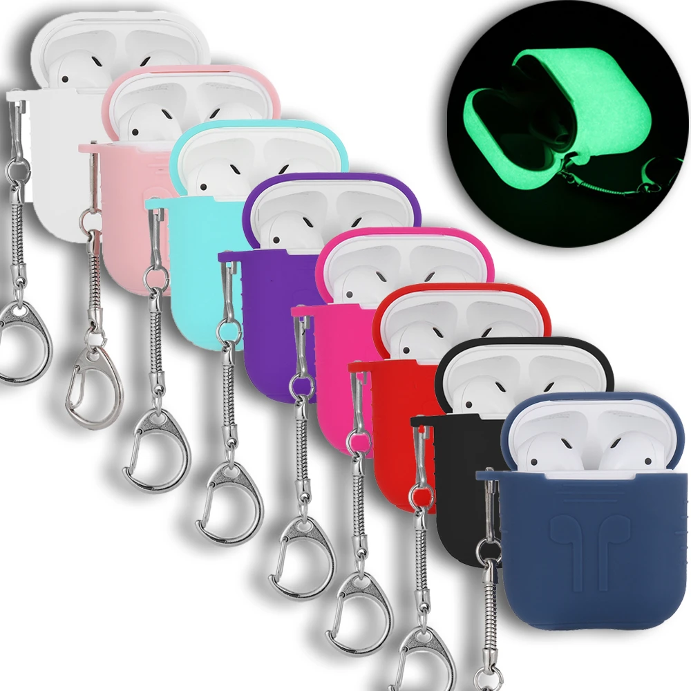

1 Pcs Soft Silicone Bluetooth Wireless Earphone Case For Apple Airpods Air Pods Shockproof Thicken Earphone Protective Cover