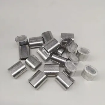 

100pcs Pack 5.0mm Single Aluminum sleeves for Rigging Trace Leader Crimps
