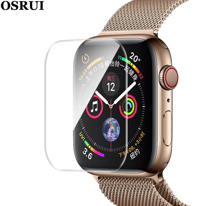 Защитная пленка для Apple Watch 4 band 44 мм 40 мм Iwatch ремешок мягкая пленка крышка 9D анти-шок защитный полный охват аксессуары