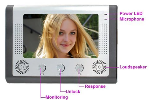 Видеодомофон система связи с дверным звонком 7 дюймов проводной