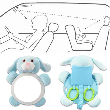 

Rabbit Shaped Baby Car Mirror Car Back Seat Safety View Rear Ward Facing Interior Baby Kids Monitor Reverse Safety Seats Mirror