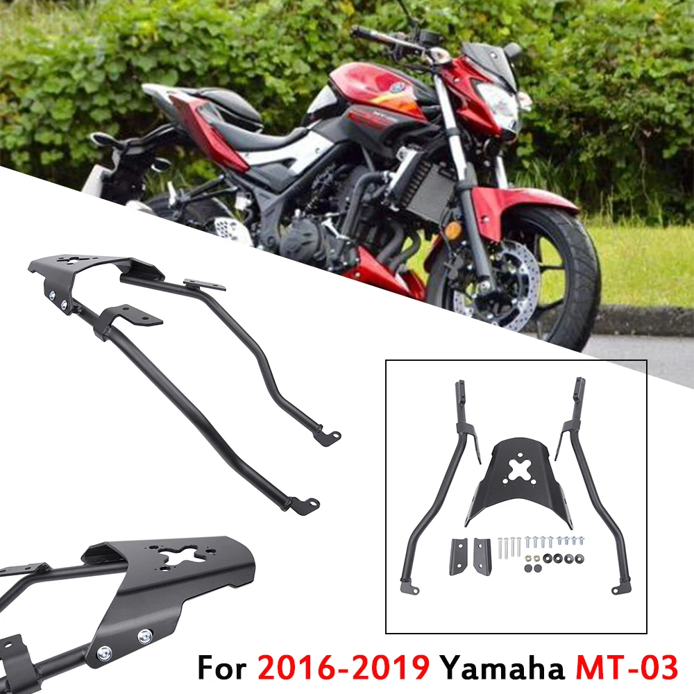 

Motorcycle Rear Touring Carrier Luggage Rack Top Mount Bracket Shelf Fender Support for 2016 2017 2018 2019 Yamaha MT03 MT 03