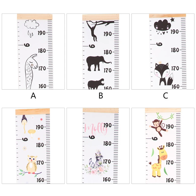 Children Height Growth Chart Measure Wall Hanging Ruler Kids Baby Room Decor US 