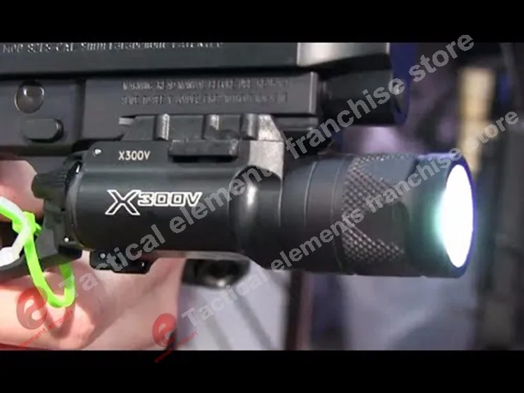 Lâmpada de Caça Elemento Airsoft Tático Surefir X300 Lanterna 220 lm X300v Arma Estroboscópica Pistola Glock Ex381 Luz 24 Luzes de armas