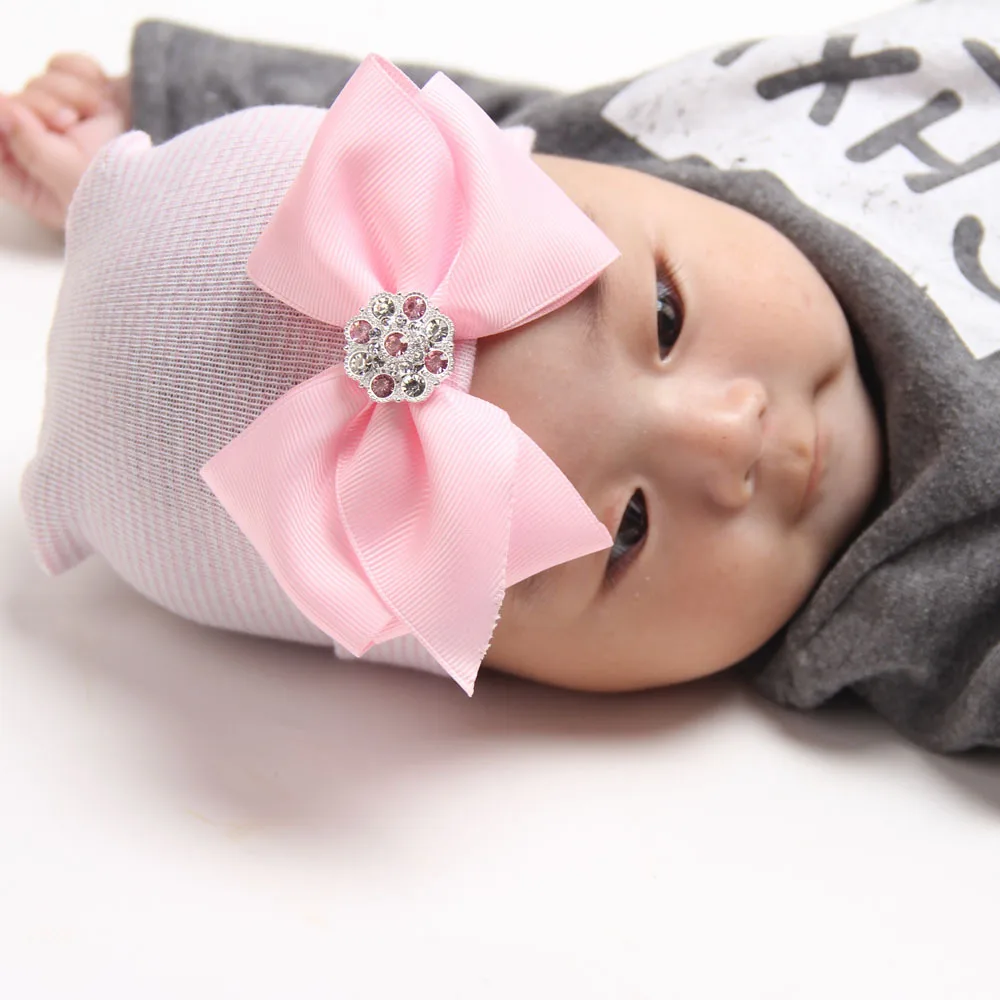 infant hats with bows