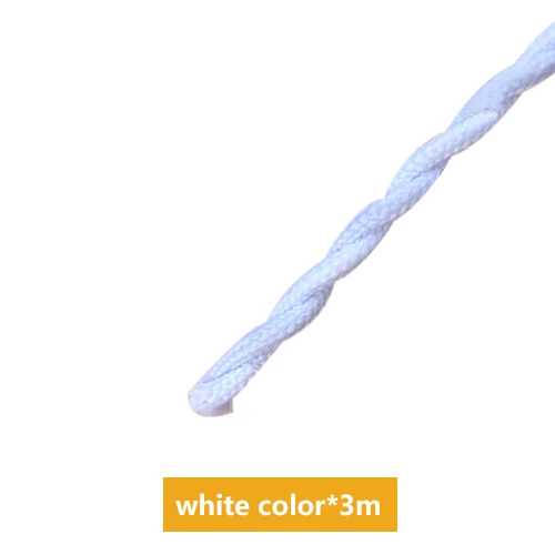 Цена медный провод 3 м/лот 2x0,75 цвет винтажный тканевый кабель медный проводник Электрический провод витой кабель для лампы - Цвет: Белый