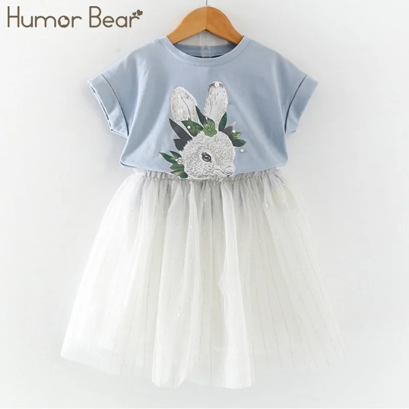Летний детский костюм Humor Bear комплекты для девочек с мультяшным Кроликом